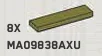 Tile 1 x 4 in Green, Olive Drab (Infinite Green) (Metallic)