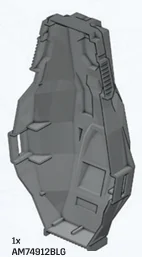Container: Halo Odst Drop Pod - Back Side in Gray, Dull