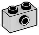 Brick Modified 1 x 2 with side stud in Gray, Dull