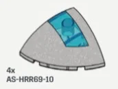 Slope Dome 4 x 4 w/ Dual Molded Trans-Blue Insert - Left in Multicolored
