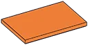 Tile 4 x 6 in Orange, Bright