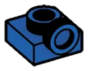 Bracket 1 x 1 with one stud on side, ascending in Blue