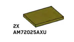 Tile 3 x 4 in Green, Olive Drab (Infinite Green) (Metallic)