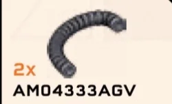 Connector: hose, segmented in Gray, Light (Metallic)