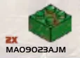 Brick 2 x 2 in Green, Medium (Camo)