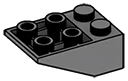 Slope brick 33 2 x 3 inverse in Gray, Dark (Flake)