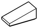 Slope brick 25 1 x 2 in White
