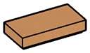 Tile 1 x 2 in Brown, Light Nougat