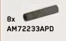 Connector: pipe, small 3 studs long in Green, Jungle (Camo)
