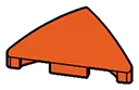 Tile 2 x 2 corner with rounded top in Orange, Marigold