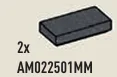 Tile 1 x 2 in Gray, Dark (Metallic)