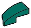 Wedge 25 1 x 2 Curved Slope, Right