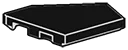 Tile 2 x 3 skewed forward, right in Grey, Charcoal