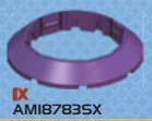 Turntable 8 x 8 base, round with 45 slope in Purple, Byzantium (Metallic)