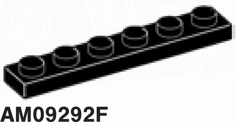 Plate 1 x 6 in Black