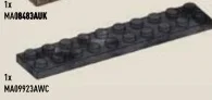 Plate 2 x 10 in Gray, Dark (Metallic Camo)