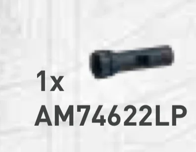 Gear: Modern Flashlight w/ Peg Hole in Gray, Charcoal