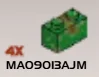 Brick 1 x 2 in Green, Medium (Camo)