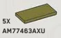 Tile 2 x 4 in Green, Olive Drab (Infinite Green) (Metallic)