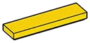 Tile 1 x 4 in Yellow, Lemon