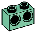 Connector Brick 1 x 2 with two holes