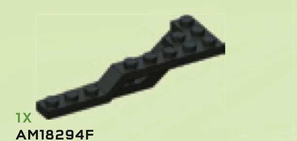 Vehicle body: 3 x 2 x 9 landing skid, right in Black
