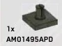 Tile 2 x 2 with vertical axle pin Connector