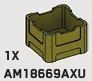 Container: crate 3 x 2 x 3 in Green, Light Olive Drab (Metallic)