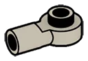 Plate 1 x 1 round with hollow horizontal peg in Grey, Light
