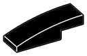 Slope 1 x 3 curved in Black