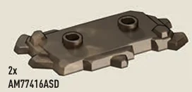 Plate 3 x 5 irregular with 2 studs, figure display stand in Brown, Zinnwaldite