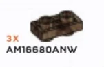 Plate 1 x 2 Connector: male:male in Sand, Dark (Camo)