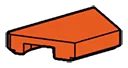 Tile 1 x 2 missing left corner in Orange, Marigold