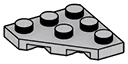 Wedge Plate 3 x 3 without corner in Gray, Dull