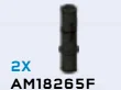 Connector: axle 3 studs long in Black