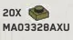 Plate 1 x 1 - Type 04 in Green, Olive Drab (Infinite Green) (Metallic)