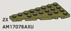 Wedge Plate 4 x 8, Right in Green, Olive Drab (Infinite Green) (Metallic)