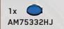 Tile Round 1 x 1 Dome, Low in Cyan (Translucent)