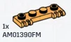 Hinge plate 1 x 4 with 2 pairs of 3 fingers in Orange, Florida