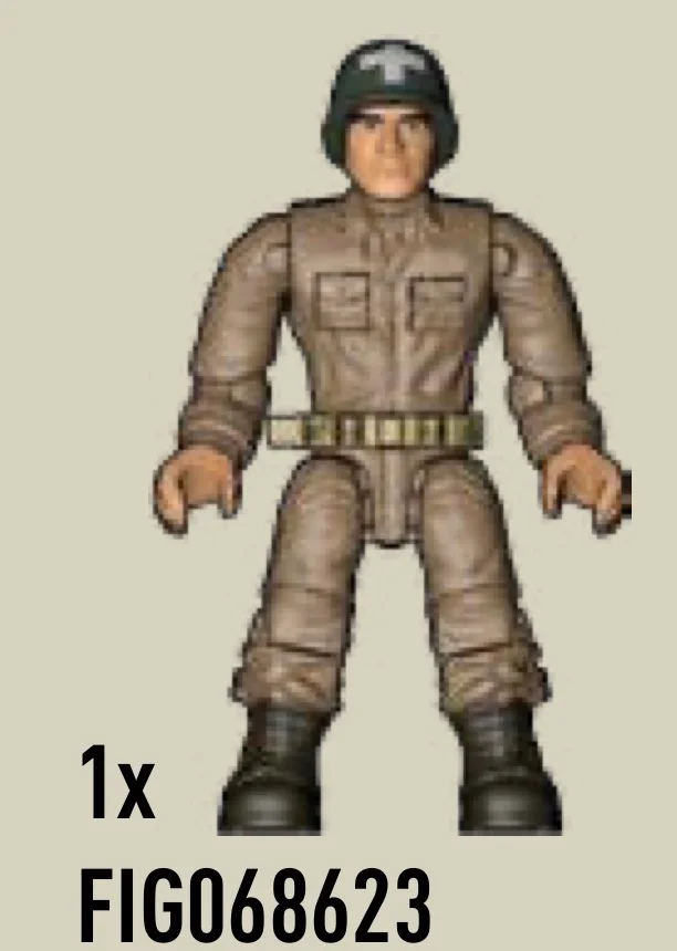 WWII US Army American Medic - 2/ Tan Uniform & Green helmet with white cross