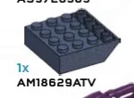Slope Inverted Brick 45 4 x 4 in Blue, Smoke (Flake)