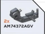 Weapon Part: Side Mounted Riding Turret Base in Gray, Light (Metallic)