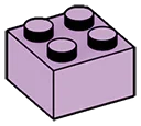 Brick 2 x 2 in Mauve