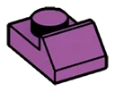 Slope Plate 1 x 1 in Magenta, Rich