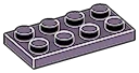 Plate 2 x 4 in Purple, Dark