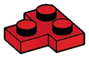 Plate Modified 2 x 2 T-shape in Red, Flame