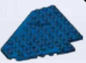 Wing 10 x 10 without corners, left in Blue, Rich Dark