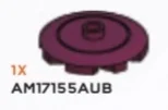 Plate 3 x 3 round with one stud in Purple, Rich (Metallic)