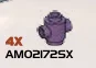 Brick 1 x 1 round with side studs in Purple, Byzantium (Metallic)