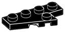 Wedge Plate 2 x 4 with notch, left in Black